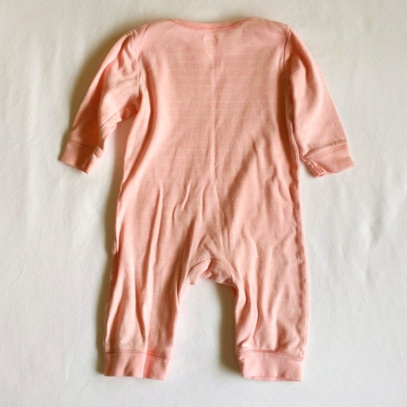 old navy pink striped comfy jumpsuit 3-6 months baby girl - Picture 7 of 7